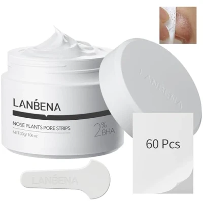 Image de LANBENA Pore Strips, nettoyant en profondeur pour le visage, nez, la , 10 15 minutes laisser votre peau fraîche et propre