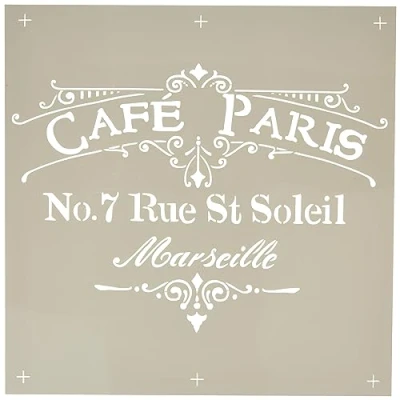 Afbeelding van RayHER HOBBY 38904000 sjabloon Café Parijs, polyester, SB Btl, 30,5 x cm