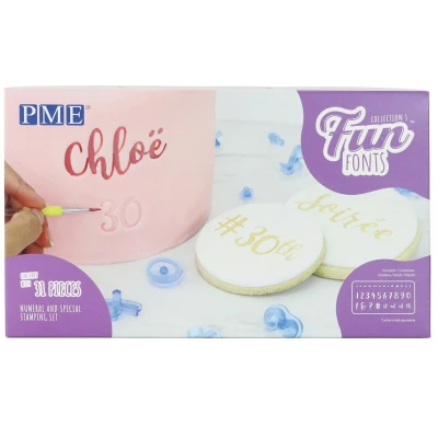 Afbeelding van PME Cijfers &amp; Tekens Stempelset Fun Fonts Collectie 1