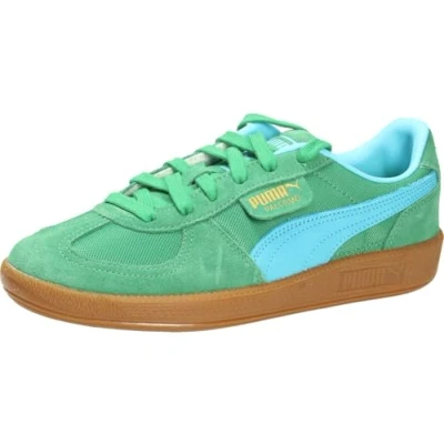 Afbeelding van Puma Palermo Vintage Update Unisex Sneakers laag, Maat: 42, Archive green/bright aqua Leer en textiel