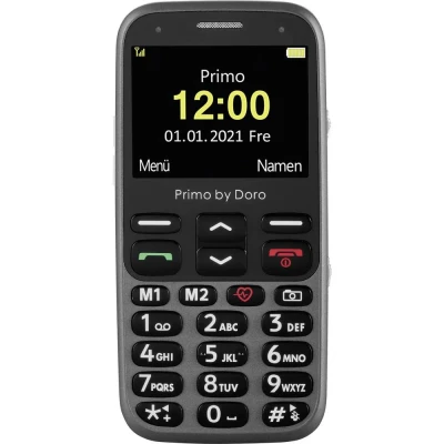 Afbeelding van Primo by DORO 368 Senioren mobiele telefoon SOS knop Graphite