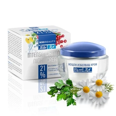 Afbeelding van BODI BEAUTY BA Intense Whitening gezichtscrème met hyaluronzuur, niacinamide, kamille, 21% verhelderend concentraat, gezichtsverzorging 50 ml