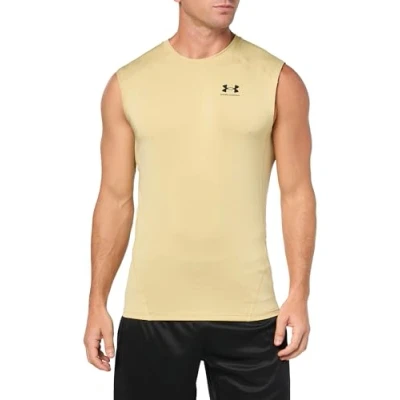Afbeelding van Under Armour Ua Hg Comp Sl ademende tanktop voor heren, (715) Team Vegas Goud/Zwart