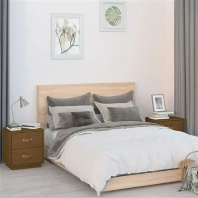 Afbeelding van Nachtkastje 40X34X45 Cm Massief Grenenhout 2 / Honingbruin
