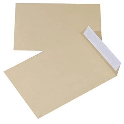 Afbeelding van Office Products 10 enveloppen HK C5 siliconen band, 162 x 229 mm, 90 g/m², bruin/type met Art HK, kleur bruin, C5, gewicht (g/m²), 90, afmetingen