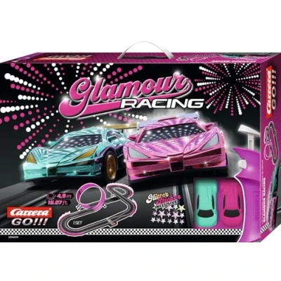 Afbeelding van Carrera GO!!! Glamour Racing Meiden Power GT Roze vs. Turquoise Racebaan 4,9m