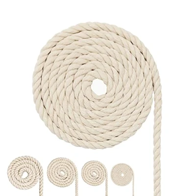Afbeelding van Katoenen macramé touw, verschillende maten, om te knutselen, geschenken (6 mm (20 m)