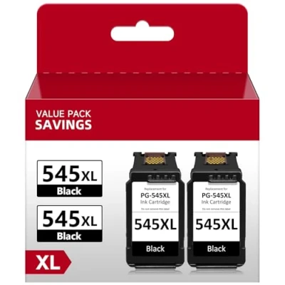 Afbeelding van cartridge 545, Economink pg 545 XL gereviseerde inktpatronen voor Canon zwart, Pixma TS3150, TS3350, TS4550, MX495, MG2555s, MG2450 printer (2 stuks)