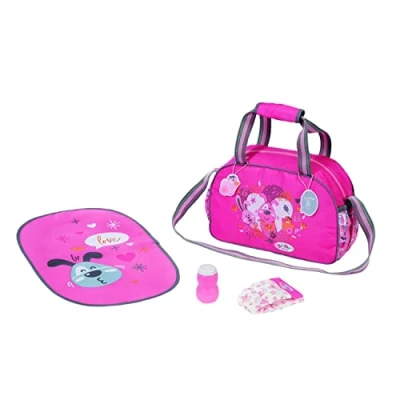 Image de Zapf Creation BABY born Sac à langer de poupée avec 1 tapis, lotion et couche. Convient aux poupées 43 cm enfants âgés 3 ans + 832455