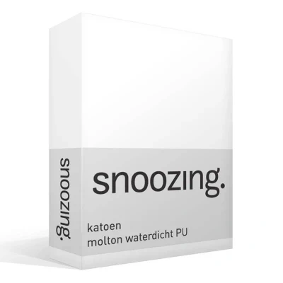 Afbeelding van Snoozing Molton Waterdicht PU Hoeslaken Eenpersoons 90x210/220 cm Wit