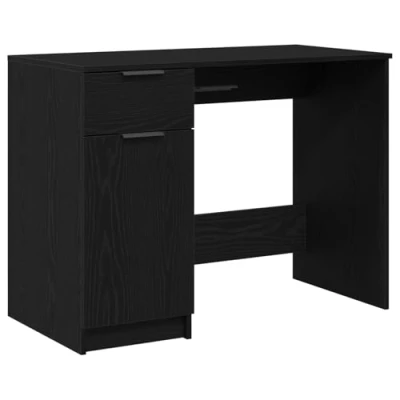 Afbeelding van vidaXL Bureau Zwart Eiken Bewerkt hout 90 x 50.5 75 cm Computerbureau