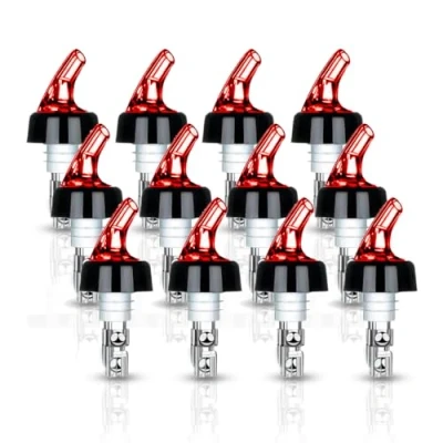 Afbeelding van Precisie Schenktuit (4CL) Kogel maatschenker 12 Stuks Kogelschenktuit 40 ml voor Horeca Rood