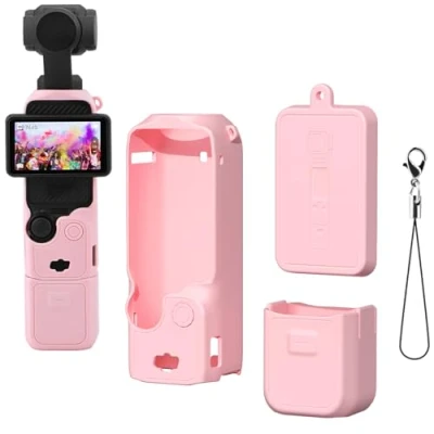 Afbeelding van Buziba siliconen beschermhoes voor DJI Osmo Pocket 3, gimbal en actiecamera, roze