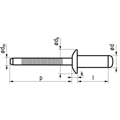 Afbeelding van Masterfix blindklinknagel 3,0x8mm RVS (Per 500 stuks)