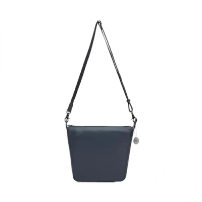Afbeelding van MANDARINA DUCK Leren schoudertas Mellow Leather Crossover Bag Dress Blue donkerblauw