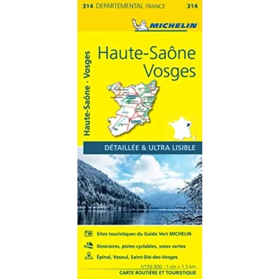 Afbeelding van Haute saone / vosges 11314 carte &#039; local ( France ) michelin kaart