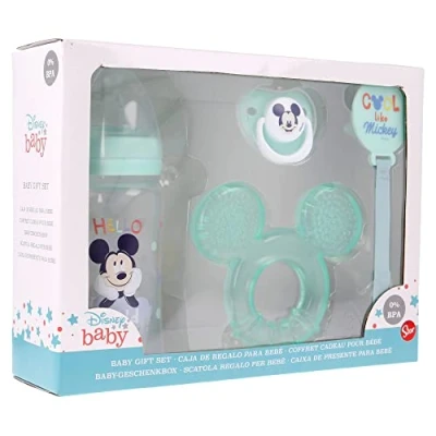 Afbeelding van Disney baby Mickey Mouse cadeau set 4 delig