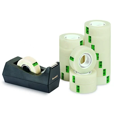 Afbeelding van Plakband magic 810 19mmx33m14rol+houder zw