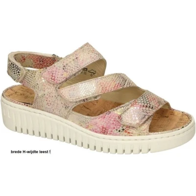 Afbeelding van Waldlaufer Dames roze goud metallic sandalen maat 37