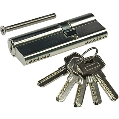 Afbeelding van Profielcilinderslot voor DIN inbouwsloten, verhoogde veiligheid, cilinder met 5 veiligheidssleutels, 80 mm, 50 + 30 mm