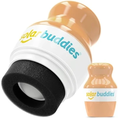 Afbeelding van Solar Buddies Bambi Nude Zonnebrandcrème Applicator Herbruikbare roll on sponsapplicator voor zonnebrandcrème, Zonnebrand en lotion kinderen, volwassenen gezinnen Zonnebrandroller