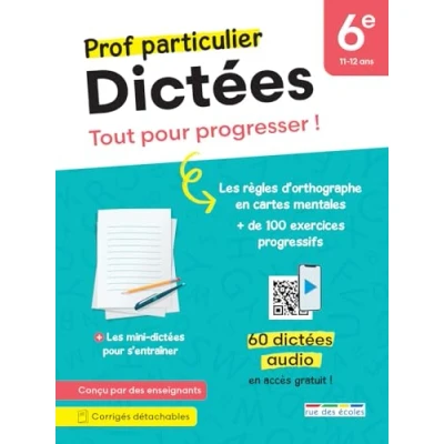 Afbeelding van PROF PARTICULIER DICTEES 6E BREVET TOUT POUR PROGRESSER !