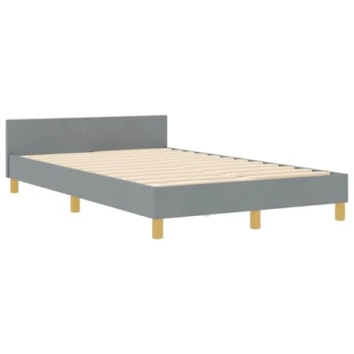 Afbeelding van vidaXL Bedframe Lichtgrijs Bewerkt hout 120 x 190 cm Duurzaam