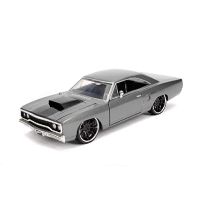 Afbeelding van Jada Toys 253203054 Fast &amp; Furious Dom&#039;s 1970 Plymouth Road Runner auto, tuning in schaal 1:24, open deuren, motorkap en kofferbak, vrijloop grijs