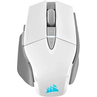 Image de CORSAIR Gaming M65 RGB ULTRA WIRELESS Souris optique 8 boutons sans fil filaire Bluetooth 2.4 GHz récepteur USB blanc