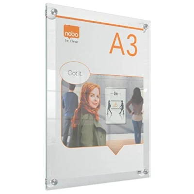 Afbeelding van Nobo Premium Plus Verplaatsbaar Acryl Informatiebord, Wandgemonteerd, Ft A3 Informatiebord