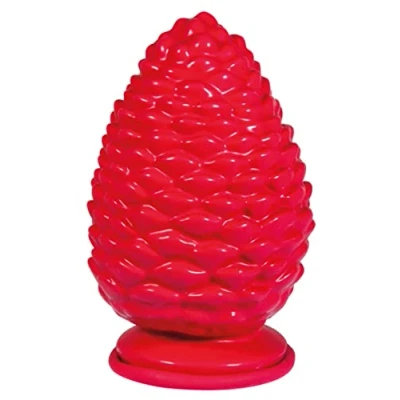 Afbeelding van Rayher 34388000 latex gietvorm pijnappels, rood, afmetingen met sokkel 9,5 x 15 cm, te vullen creatief beton, raysin, gipspoeder, keramisch poeder, zeep, was enz.