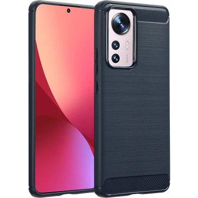 Afbeelding van imoshion Hoesje Geschikt voor Xiaomi 12 Pro Siliconen Brushed Backcover Donkerblauw
