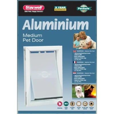 Afbeelding van Petsafe Hondenluik Tot 18 Kg Aluminium Wit 620