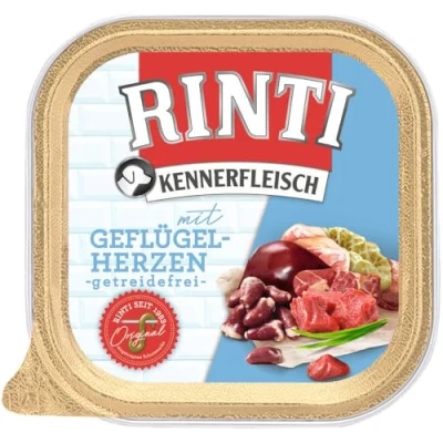 Afbeelding van Voordeelpakket Rinti &quot;Kennerfleisch&quot; 9 x 300 g Gevogelte harten
