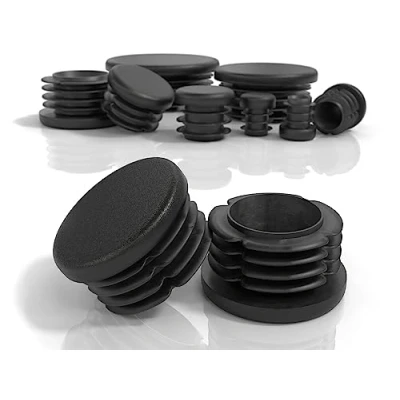 Afbeelding van PD® Ronde lamellenstoppen 38 mm voor buis, PE eindkappen, Stoelpootdop, Vierkante buisdop metalen buizen, stoelen, banken, tafels en planken, 4 stuks.