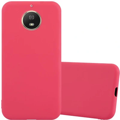 Afbeelding van Cadorabo Hoesje geschikt voor Motorola MOTO G5S in CANDY ROOD Beschermhoes gemaakt van flexibel TPU silicone Case Cover