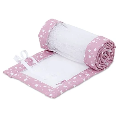 Afbeelding van babybay Bedomranding van netstof voor origineel model, bessen en witte sterren