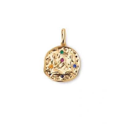 Afbeelding van SINGULARU hanger Zodiac Organic Colours van 18kt verguld zilver te combineren met halsketting sieraden voor dames, goudkleurig