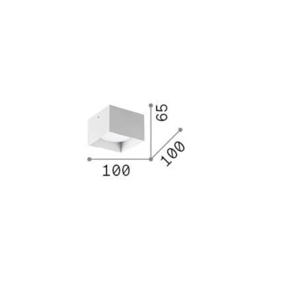 Afbeelding van Ideal Lux downlight Spike Square, messingkleurig, aluminium, 10 cm