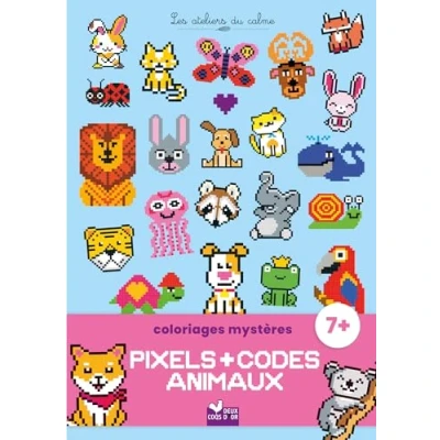 Afbeelding van COLORIAGES MYSTERES PIXELS ET CODES ANIMAUX