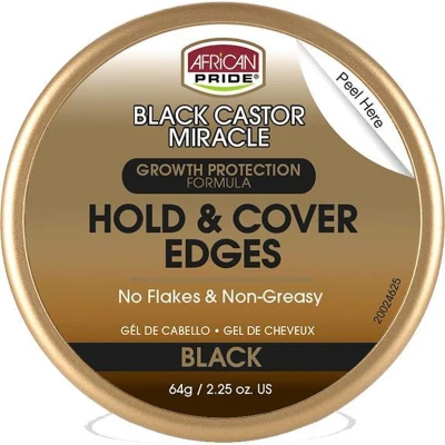 Afbeelding van African Pride Black Castor Miracle Hold &amp; Cover Edges 64gr