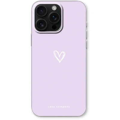 Afbeelding van Case Company® hoesje geschikt voor iPhone 16 Pro Max Klein hartje paars Soft Cover Telefoonhoesje Bescherming aan alle Kanten en Schermrand