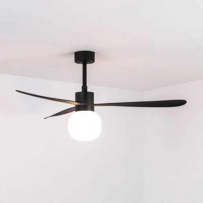 Afbeelding van Plafondventilator Amelia Ball LED lamp zwart
