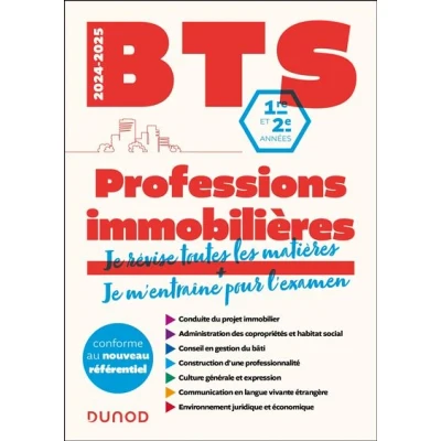 Image de Tout le BTS Professions immobilières Nouveau programme 2024 2025 Examens 2026