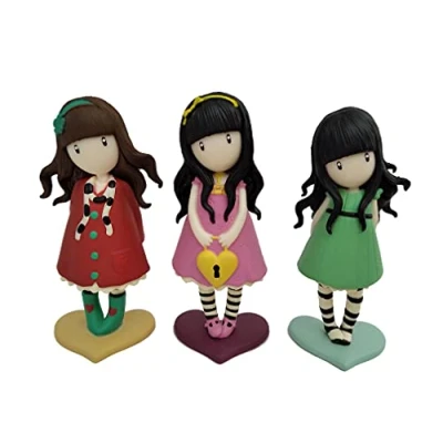 Afbeelding van Gorjuss Santoro London Speelset Emoties / Expressies 3 figuurtjes I stole your heart Little foxes + The secret ca 9 cm Comansi