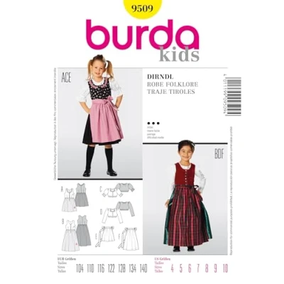 Afbeelding van Burda Naaipatroon 9509 Folklore jurk in variaties