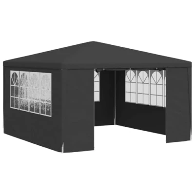 Afbeelding van vidaXL Partytent en zijwanden 4 x m, antraciet 90 g/m²