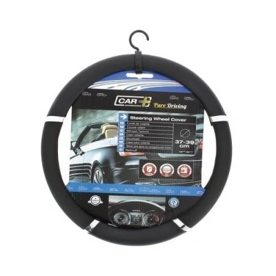Image de Car Plus Vitesse Universelle volant PVC noir 37 39 cm