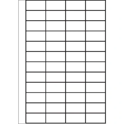 Afbeelding van A4 etiketten 48 x 24,75 mm wit (100 vel)