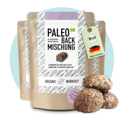 Afbeelding van LOWER CARB Broodmix 100% biologisch Paleo glutenvrij eiwitbrood hoge vezels zonder toevoeging van suiker graanvrij (3 stuks, Paleo)